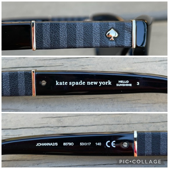 Kate Spade Johanna 2/S Rectangular Sunglasses 0807 Black 9O Dark Gray Gradient main image 6